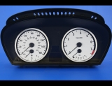 2004-2005 E60 BMW 5 Series 525i 530i 545i White Face Gauges